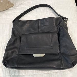 Kate Spade black leather shoulder bag